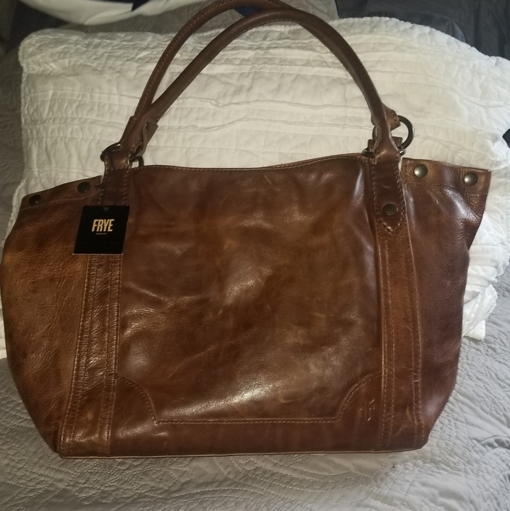 Frye  Melissa  shoulder Dark Brown